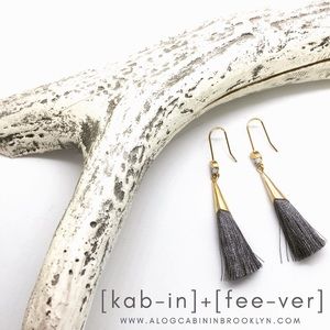 Marble Cone Tassel Drop - Gray